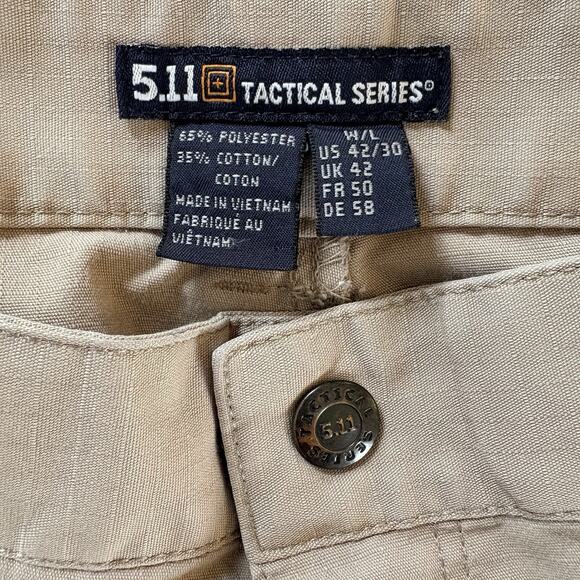 5.11 Tactical Stryke Pants Men’s 42x30 Khaki Ripstop Cargo Utility Work Outdoor - Picture 9 of 16